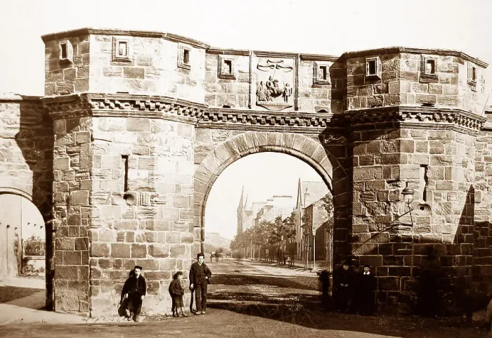 Framed Print : West Port Town Gate, St. Andrews - Victorian period Framed Print : West Port Town Gate, St. Andrews - Victorian period