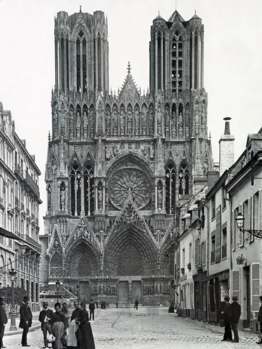 Framed Print : West Front of Rheims Cathedral, France Framed Print : West Front of Rheims Cathedral, France