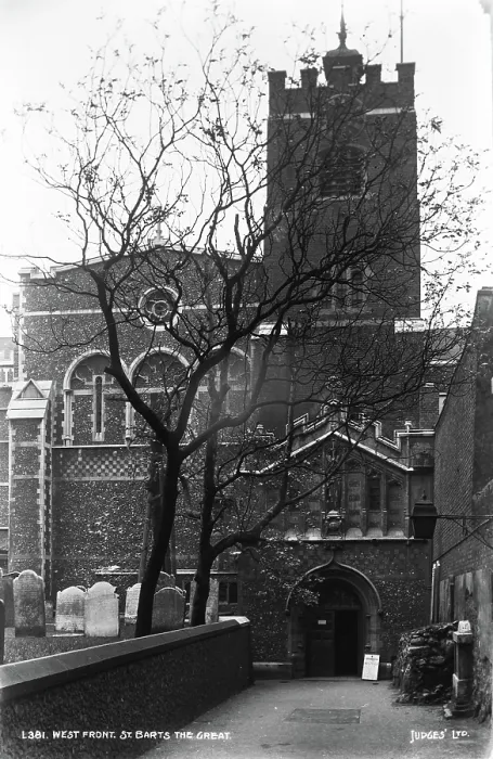 Framed Print : West Front of St. Bart's the Great Framed Print : West Front of St. Bart's the Great