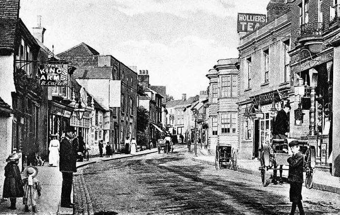 Framed Print : West Street, Dorking early 1900's Framed Print : West Street, Dorking early 1900's