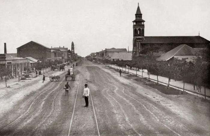 Framed Print : West Street, Durban, Natal, South Africa, c. 1888