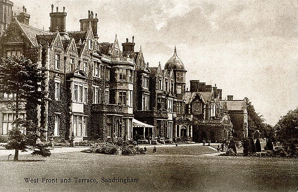 West Front and Terrace, Sandringham, Norfolk