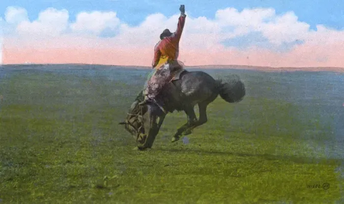 Framed Print : Western Canada - Bucking Broncho Framed Print : Western Canada - Bucking Broncho