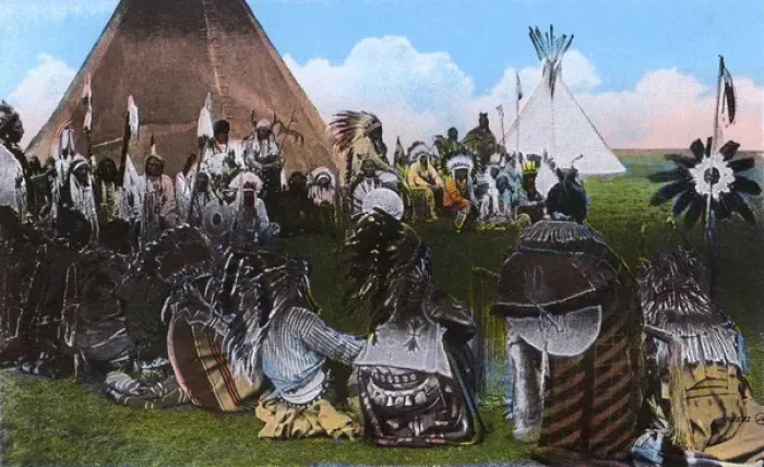 Framed Print : Western Canada - General Pow-Wow - Old Hudsons Bay Post Framed Print : Western Canada - General Pow-Wow - Old Hudsons Bay Post
