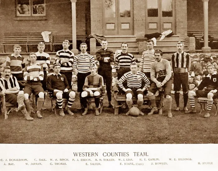Framed Print : Western Counties Rugby Team in the 1890s Framed Print : Western Counties Rugby Team in the 1890s