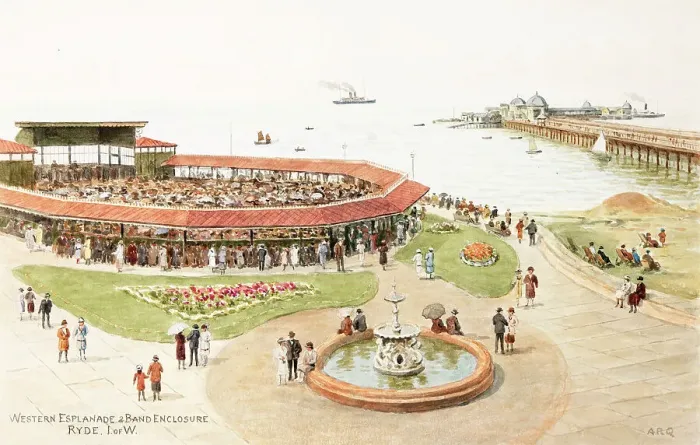 Framed Print : Western Esplanade and Band Enclosure, Isle of Wight Framed Print : Western Esplanade and Band Enclosure, Isle of Wight