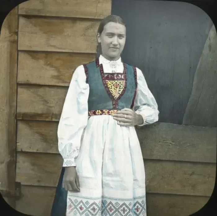 Framed Print : Western Norway - Girl, (Odde) trad. costume Framed Print : Western Norway - Girl, (Odde) trad. costume