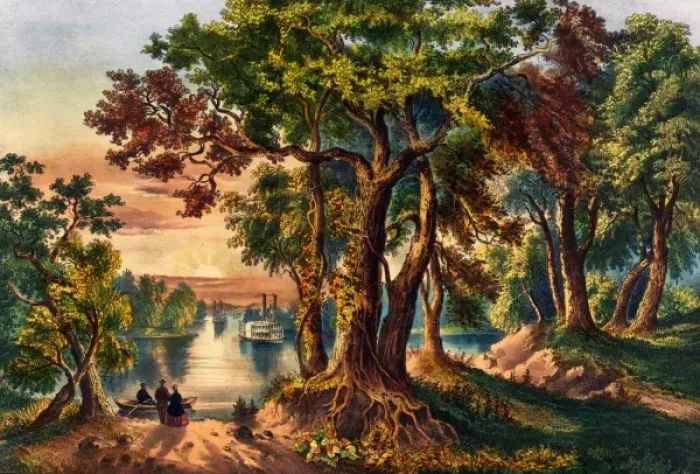 Framed Print : Western River Scenery Framed Print : Western River Scenery
