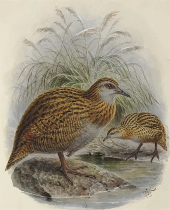 Framed Print : Western Weka and Buff Weka Framed Print : Western Weka and Buff Weka