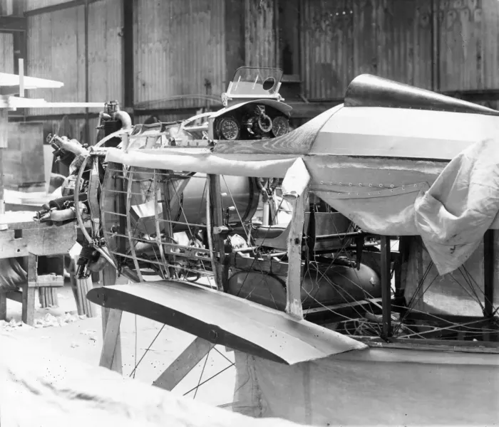 Framed Print : Westland Wagtail under construction Framed Print : Westland Wagtail under construction