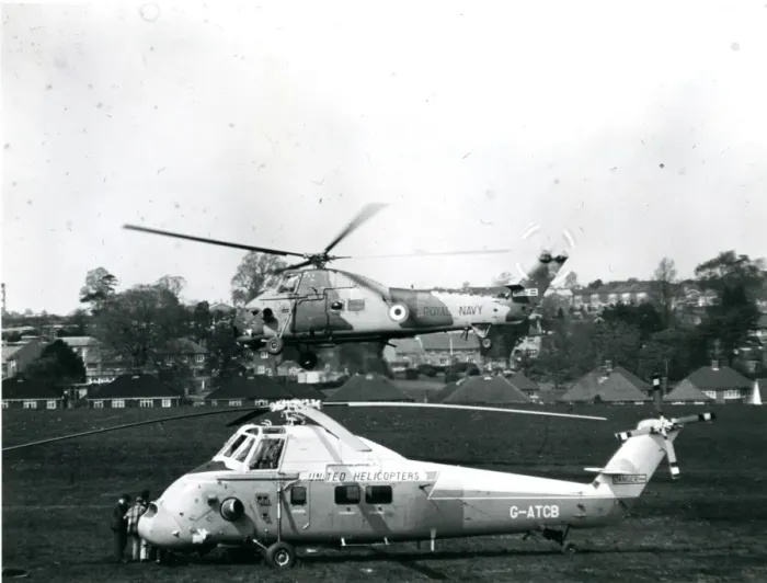 Framed Print : Westland Wessex 60, G-ATCB, of Bristow Helicopters and a? Framed Print : Westland Wessex 60, G-ATCB, of Bristow Helicopters and a?