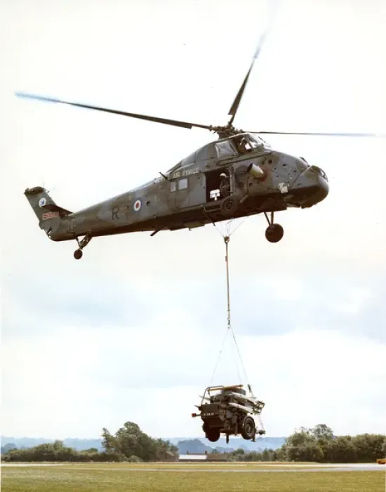 Framed Print : Westland Wessex HC2, XV723, air lifting a Rapier launche? Framed Print : Westland Wessex HC2, XV723, air lifting a Rapier launche?