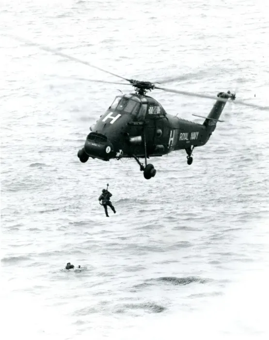 Framed Print : Westland Wessex performs a rescue at sea Framed Print : Westland Wessex performs a rescue at sea