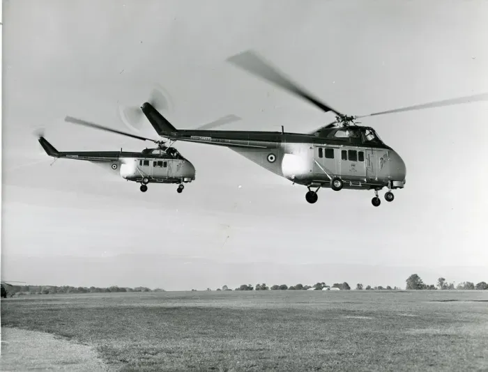 Framed Print : The two Westland Whirlwind HCCMk8s, XN126 and XN127 Framed Print : The two Westland Whirlwind HCCMk8s, XN126 and XN127