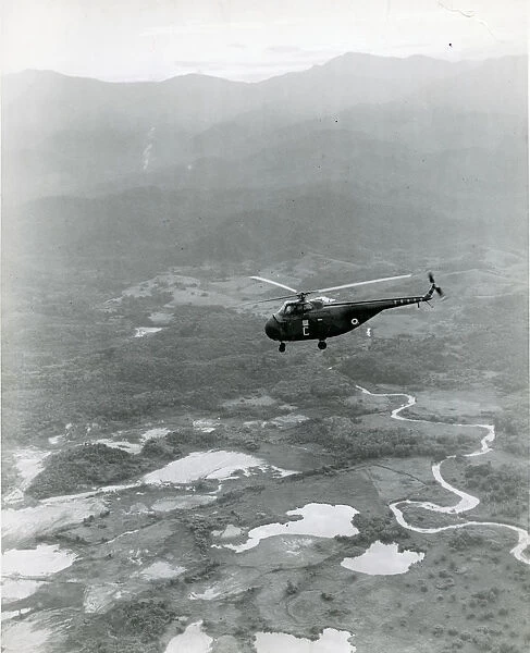 Westland Whirlwind of No155 Squadron over Malaya in 1958