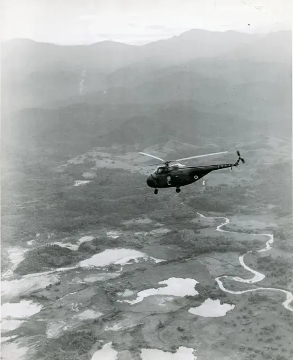 Framed Print : Westland Whirlwind of No155 Squadron over Malaya in 1958 Framed Print : Westland Whirlwind of No155 Squadron over Malaya in 1958