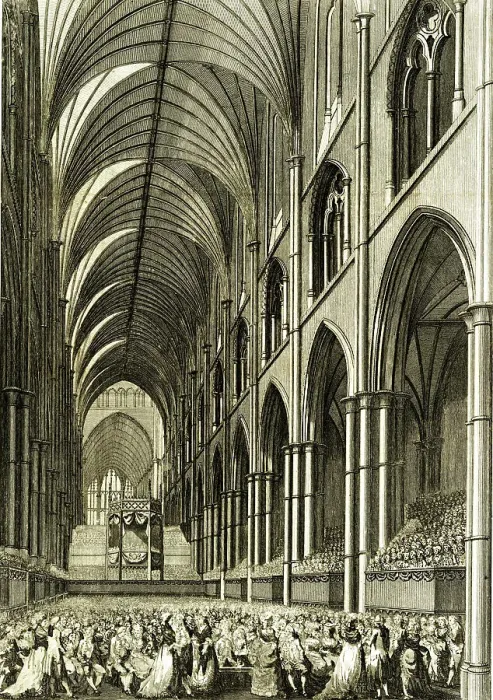 Framed Print : Westminster Abbey, London, The Handel Festival Framed Print : Westminster Abbey, London, The Handel Festival