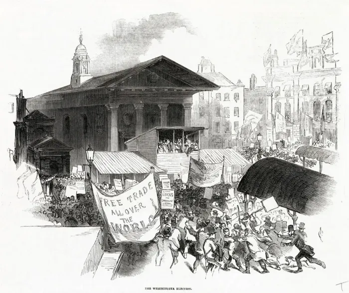 Framed Print : Westminster election 1846 Framed Print : Westminster election 1846