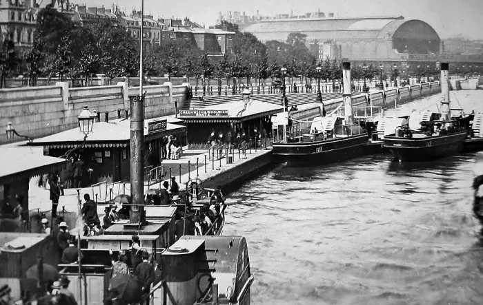 Framed Print : Westminster Pier landing stage - Victorian period Framed Print : Westminster Pier landing stage - Victorian period