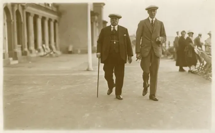 Framed Print : Westonville, Margate - Two smart gents walk on the Promenade Framed Print : Westonville, Margate - Two smart gents walk on the Promenade