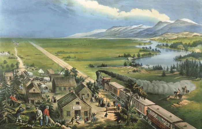 Framed Print : Westward the Course of Empire takes its Way Date: 1868 Framed Print : Westward the Course of Empire takes its Way Date: 1868
