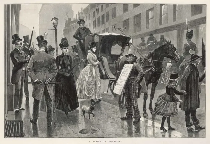 Framed Print : Wet day in Piccadilly, Central London Framed Print : Wet day in Piccadilly, Central London
