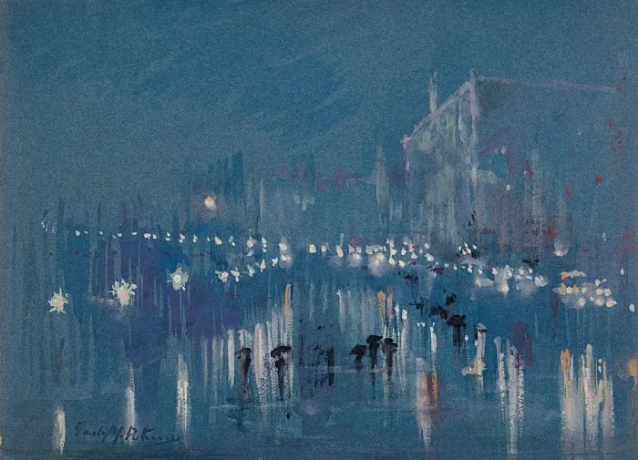 Framed Print : Wet Evening on the Riva, Venice Framed Print : Wet Evening on the Riva, Venice