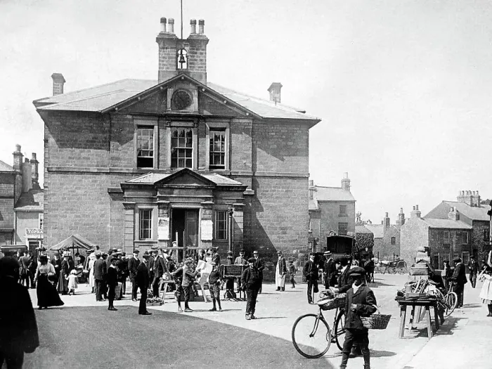Framed Print : Wetherby Town Hall early 1900s Framed Print : Wetherby Town Hall early 1900s