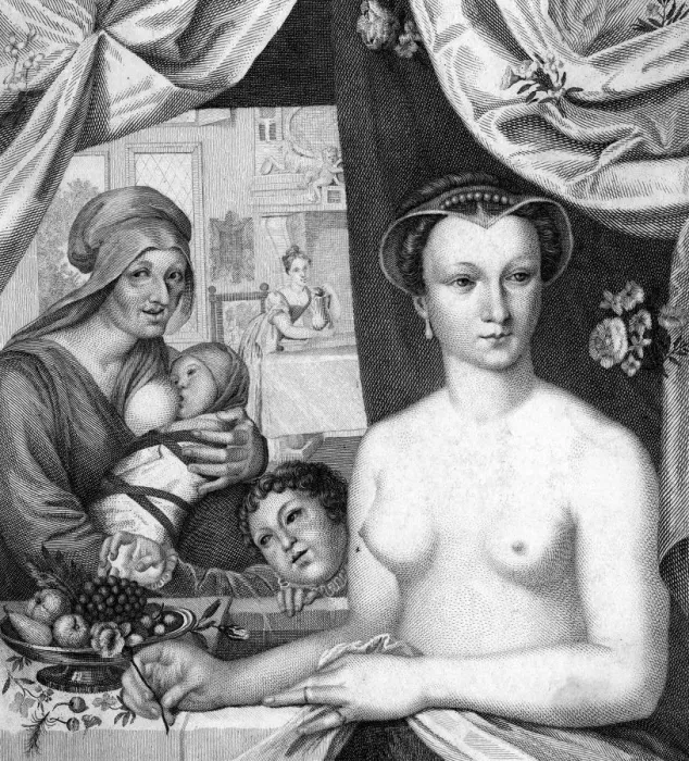 Framed Print : WETNURSE CIRCA 1600 Framed Print : WETNURSE CIRCA 1600