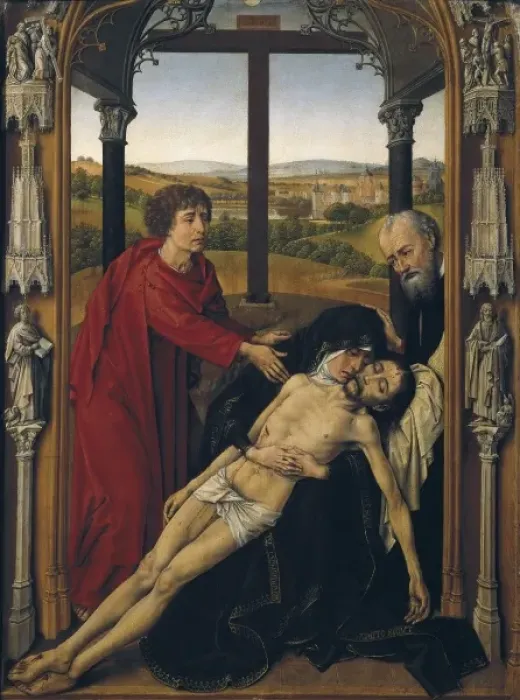 Framed Print : WEYDEN, Rogier van der (1400-1464). Altarpiece Framed Print : WEYDEN, Rogier van der (1400-1464). Altarpiece