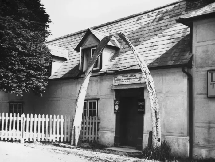 Framed Print : Whale Bone Pub Entrance Framed Print : Whale Bone Pub Entrance