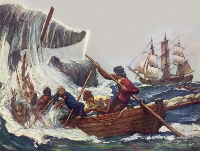Framed Print : Whalers in Pursuit Date: 1948 Framed Print : Whalers in Pursuit Date: 1948
