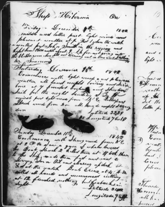 Framed Print : Whaling Log Book Framed Print : Whaling Log Book
