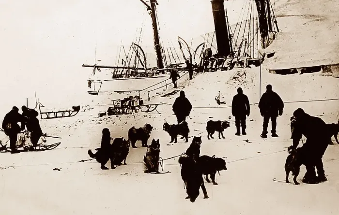 Framed Print : Whaling ship icebound in the Arctic Framed Print : Whaling ship icebound in the Arctic