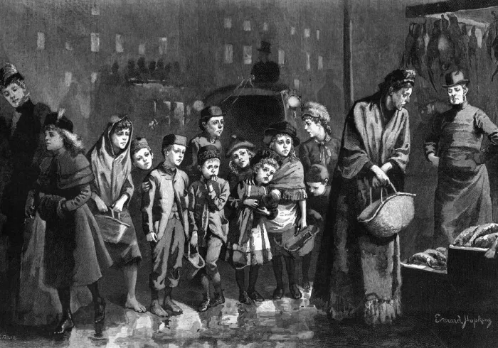 Framed Print : Whats left?, woman and children waiting for leftovers Framed Print : Whats left?, woman and children waiting for leftovers