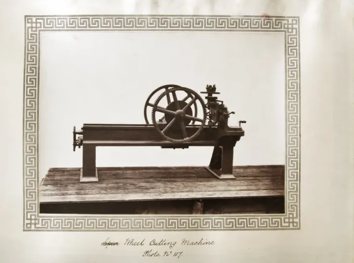 Framed Print : Wheel cutting machine Framed Print : Wheel cutting machine