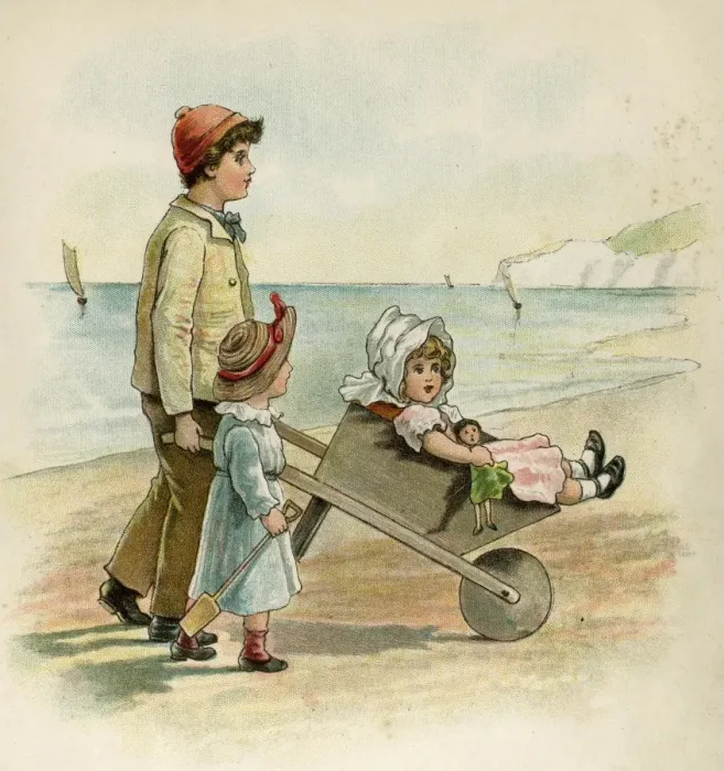Framed Print : Wheelbarrow ride Framed Print : Wheelbarrow ride