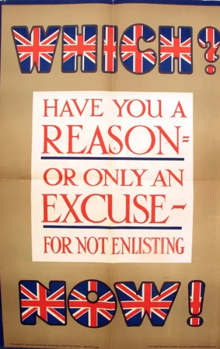 Framed Print : Which. An Excuse - for Not Enlisting Now Framed Print : Which. An Excuse - for Not Enlisting Now