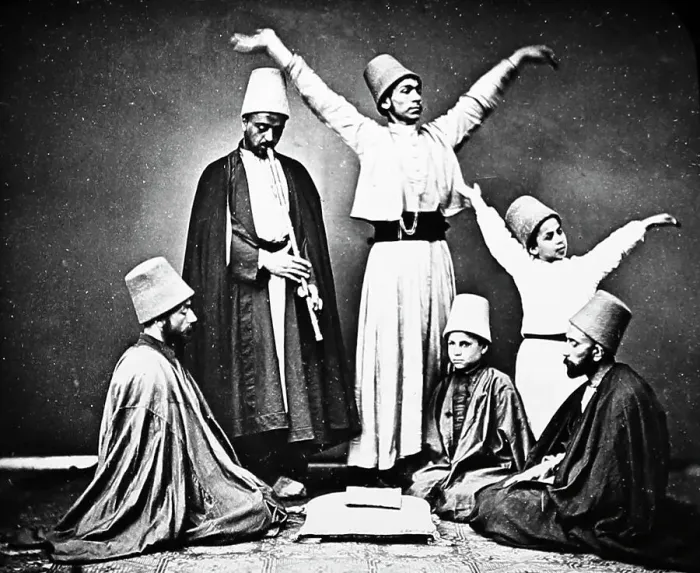 Framed Print : Whirling Dervishes, Victorian period Framed Print : Whirling Dervishes, Victorian period