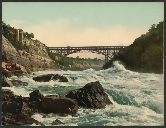 Framed Print : Whirlpool Rapids, looking up Niagara Framed Print : Whirlpool Rapids, looking up Niagara