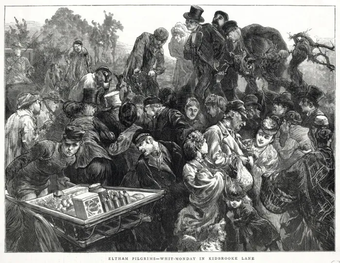 Framed Print : Whit Monday in Kidbrooke Lane 1871 Framed Print : Whit Monday in Kidbrooke Lane 1871