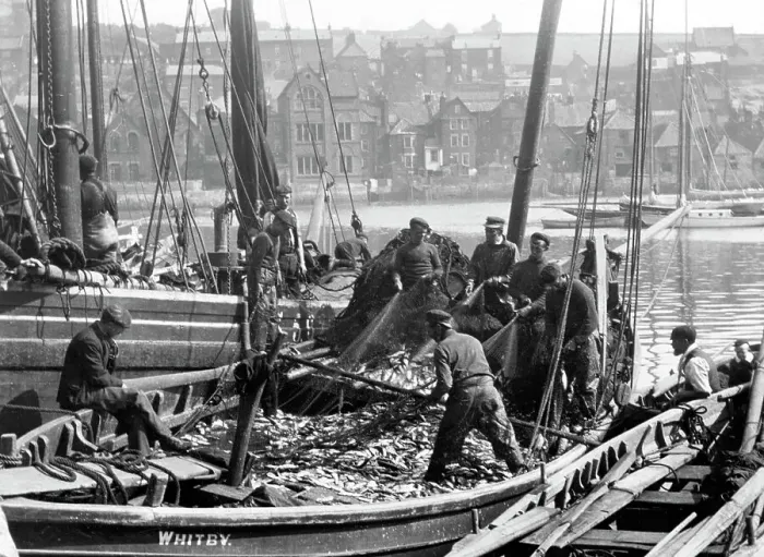 Framed Print : Whitby Fishermen early 1900s Framed Print : Whitby Fishermen early 1900s