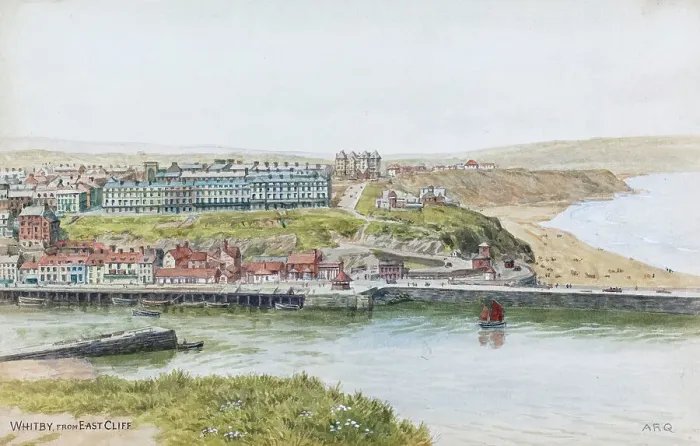 Framed Print : Whitby, North Yorkshire, viewed from East Cliff Framed Print : Whitby, North Yorkshire, viewed from East Cliff