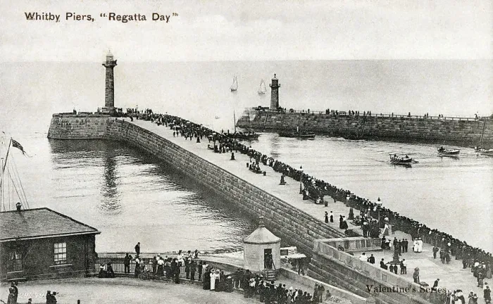 Framed Print : Whitby Piers on Regatta Day, Whitby, North Yorkshire Framed Print : Whitby Piers on Regatta Day, Whitby, North Yorkshire