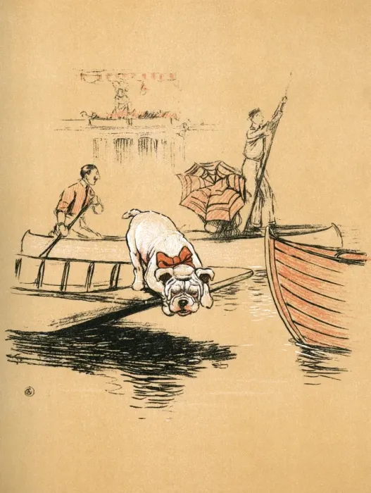 Framed Print : White bulldog puppy taken to Henley Regatta Framed Print : White bulldog puppy taken to Henley Regatta