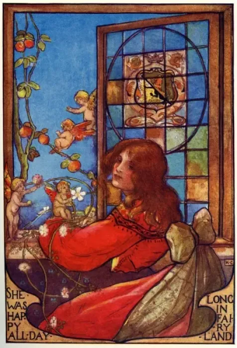 Framed Print : From The White Cat by Katharine Cameron Framed Print : From The White Cat by Katharine Cameron