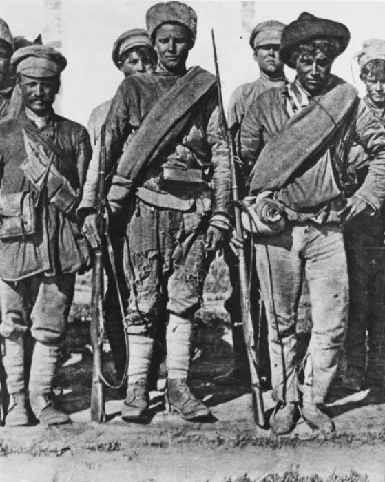 Framed Print : White Russian Soldiers Framed Print : White Russian Soldiers