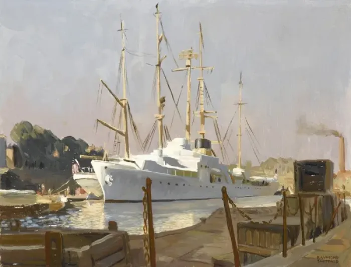 Framed Print : A White Ship Framed Print : A White Ship