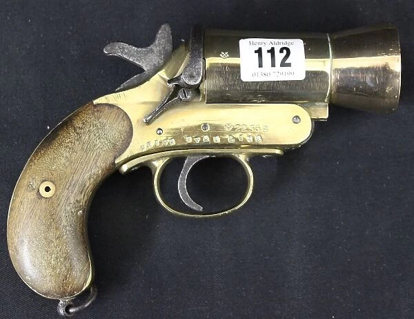 White Star Line - antique brass flare pistol