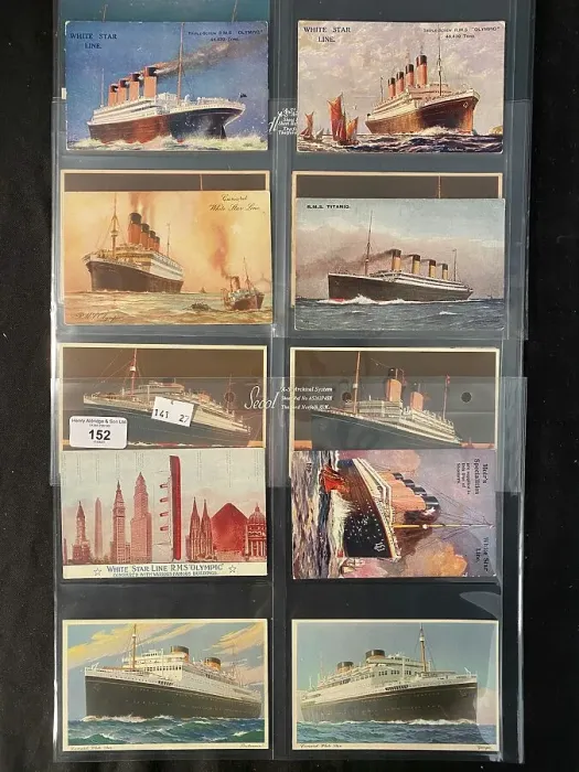Framed Print : White Star Line - ten assorted colour postcards Framed Print : White Star Line - ten assorted colour postcards